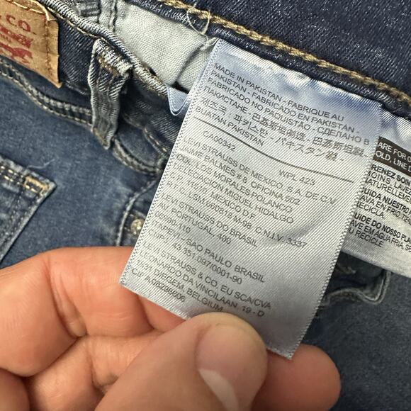 Levi's Slimming Skinny Jeans Women's 29 Blue High Rise Denim Pants Cowboy - Picture 5 of 13